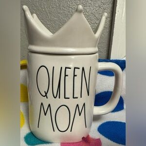 Rae Dunn Queen Mom Cream Mug with Crown Lid